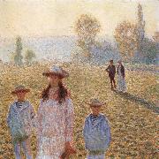 Claude Monet Landscape with Figures,Giverny USA oil painting artist
